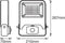 LEDVANCE Schijnwerper LED: voor muur, ENDURA FLOOD Sensor Warm wit / 5- W, 22-…24- V, stralingshoek: 12-, Warm wit, 3- K, body materiaal: aluminum, IP44