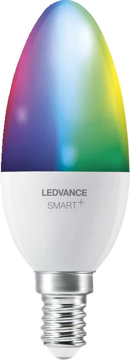 LEDVANCE Slimme LED lamp met WiFi technologie, E14-basis matte optiek ,RGBW-kleuren veranderbaar, lichtkleur veranderbaar (27-K-65-K), 47- Lumen, substituut voor 4-W-verlichtingsmiddel, 3-Pak