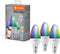 LEDVANCE Slimme LED lamp met WiFi technologie, E14-basis matte optiek ,RGBW-kleuren veranderbaar, lichtkleur veranderbaar (27-K-65-K), 47- Lumen, substituut voor 4-W-verlichtingsmiddel, 3-Pak