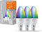 LEDVANCE Slimme LED lamp met WiFi technologie, E14-basis matte optiek ,RGBW-kleuren veranderbaar, lichtkleur veranderbaar (27-K-65-K), 47- Lumen, substituut voor 4-W-verlichtingsmiddel, 3-Pak