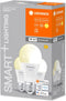 LEDVANCE Slimme LED lamp met WiFi technologie, E27-basis matte optiek ,Warm wit (27-K), 1-55 Lumen, substituut voor 75W-verlichtingsmiddel slim dimbaar, 3-Pak
