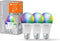 LEDVANCE Slimme LED lamp met WiFi technologie, E27-basis matte optiek ,RGBW-kleuren veranderbaar, lichtkleur veranderbaar (27-K-65-K), 1-55 Lumen, substituut voor 75W-verlichtingsmiddel, 3-Pak