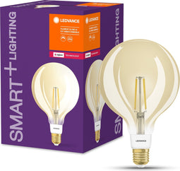 LEDVANCE Slimme LED lamp met ZigBee technologie, E27-basis gouden glas ,Warm wit (24-K), 68- Lumen, substituut voor 52W-verlichtingsmiddel slim dimbaar, 1-Pak