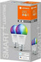 LEDVANCE SMART LED-lamp met wifi-technologie, socket E27, dimbare, lichte kleur veranderlijk (27-65-K), RGB-kleuren veranderlijk, vervangt gloeilamp met 6- W, Smart + WiFi Classic Multicolour, 2-Pack