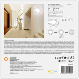 LEDVANCE Wand- en plafondarmatuur LED: voor plafond/muur, LED CLICK White / 15 W, 22-…24- V, stralingshoek: 11-, Warm wit, 3- K, body materiaal: aluminum, IP2-