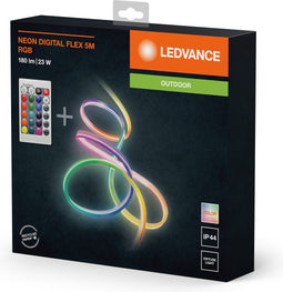 LEDVANCE Wand- en plafondarmatuur: voor alle oppervlakken, NEON DIGITAL FLEX / 23 W, 22-…24- V, stralingshoek: 16-, RGB, body materiaal: silicone, IP44