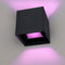 Ledvion - SMART LED Wandlamp Nevada, RGBWW, IP54, Zwart, Binnen/Buiten, Buitenlamp, Tuinverlichting