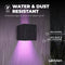 Ledvion - SMART LED Wandlamp Nevada, RGBWW, IP54, Zwart, Binnen/Buiten, Buitenlamp, Tuinverlichting