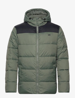 Lee Jeans Puffer Jacket – Kleur: Fort Green – Maat XS – Comfortabele en Stijlvolle Winterjas