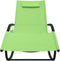 vidaXL - Ligbed - schommelend - staal - en - textileen - groen