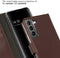 Selencia Galaxy S22 - Echt Lederen Bookcase - 3 Pashouders - Bruin