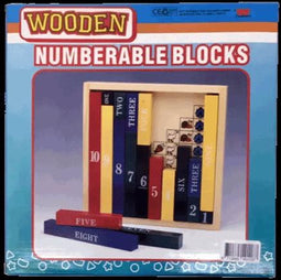 Leercijfer Blokken Hout Engelstalig