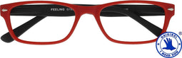 Leesbril +2.00 Feeling rood-zwart