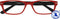 Leesbril +2.00 Feeling rood-zwart