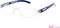 Leesbril INY Joy G61600 transparant-blauw +1.50
