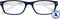 Leesbril X +2.50 Feeling Blauw-Wit