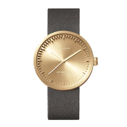 LEFF amsterdam - D38 - Horloge - Cordura - Goud/Grijs - Ø 38mm