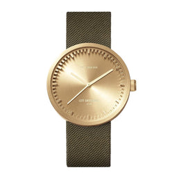 LEFF amsterdam - D38 - Horloge - Cordura - Goud/Groen - Ø 38mm