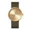 LEFF amsterdam - D38 - Horloge - Cordura - Goud/Groen - Ø 38mm