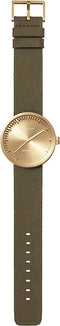 LEFF amsterdam - D38 - Horloge - Cordura - Goud/Groen - Ø 38mm