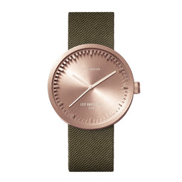LEFF amsterdam - D38 - Horloge - Cordura - Rosé/Groen - Ø 38mm