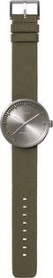 LEFF amsterdam - D38 - Horloge - Cordura - Staal/Groen - Ø 38mm