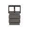 LEFF amsterdam - D38 - Horloge - Cordura - Zwart/Grijs - Ø 38mm