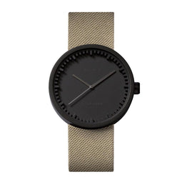 LEFF amsterdam - D38 - Horloge - Cordura - Zwart/Zand - Ø 38mm