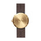 LEFF amsterdam - D38 - Horloge - Leer - Goud/Bruin - Ø 38mm