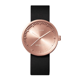 LEFF amsterdam - D38 - Horloge - Leer - Rosé/Zwart - Ø 38mm