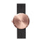 LEFF amsterdam - D38 - Horloge - Leer - Rosé/Zwart - Ø 38mm
