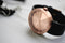 LEFF amsterdam - D38 - Horloge - Leer - Rosé/Zwart - Ø 38mm