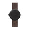 LEFF amsterdam - D38 - Horloge - Leer - Zwart/Bruin - Ø 38mm