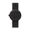 LEFF amsterdam - D38 - Horloge - Leer - Zwart/Zwart - Ø 38mm