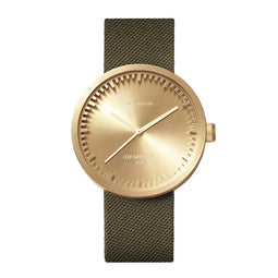 LEFF amsterdam - D42 - Horloge - Cordura - Goud/Groen - Ø 42mm