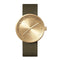 LEFF amsterdam - D42 - Horloge - Cordura - Goud/Groen - Ø 42mm