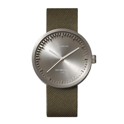 LEFF amsterdam - D42 - Horloge - Cordura - Staal/Groen - Ø 42mm