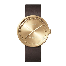 LEFF amsterdam - D42 - Horloge - Leer - Goud/Bruin - Ø 42mm