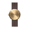 LEFF amsterdam - D42 - Horloge - Leer - Goud/Bruin - Ø 42mm
