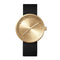 LEFF amsterdam - D42 - Horloge - Leer - Goud/Zwart - Ø 42mm