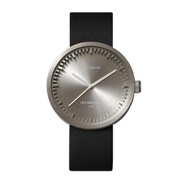 LEFF amsterdam - D42 - Horloge - Leer - Staal/Zwart - Ø 42mm