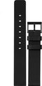 LEFF amsterdam - Horlogebandje - Leren Band T32 - Zwart/Zwart - 16mm