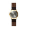 LEFF amsterdam - T32 - Horloge - Leer - Goud/Bruin - Ø 32mm