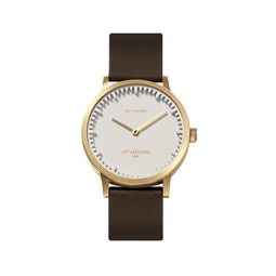 LEFF amsterdam - T32 - Horloge - Leer - Goud/Wit/Bruin - Ø 32mm