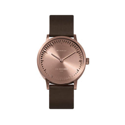 LEFF amsterdam - T32 - Horloge - Leer - Rosé/Bruin - Ø 32mm