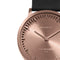 LEFF amsterdam - T32 - Horloge - Leer - Rosé/Zwart - Ø 32mm