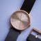 LEFF amsterdam - T32 - Horloge - Leer - Rosé/Zwart - Ø 32mm
