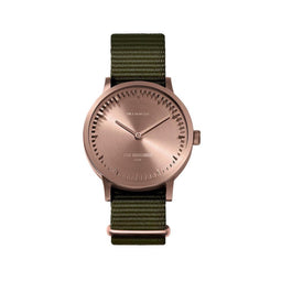 LEFF amsterdam - T32 - Horloge - Nylon - Rosé/Groen - Ø 32mm