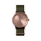 LEFF amsterdam - T32 - Horloge - Nylon - Rosé/Groen - Ø 32mm