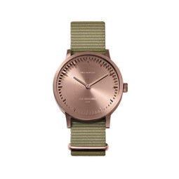 LEFF amsterdam - T32 - Horloge - Nylon - Rosé/Zandkleurig - Ø 32mm
